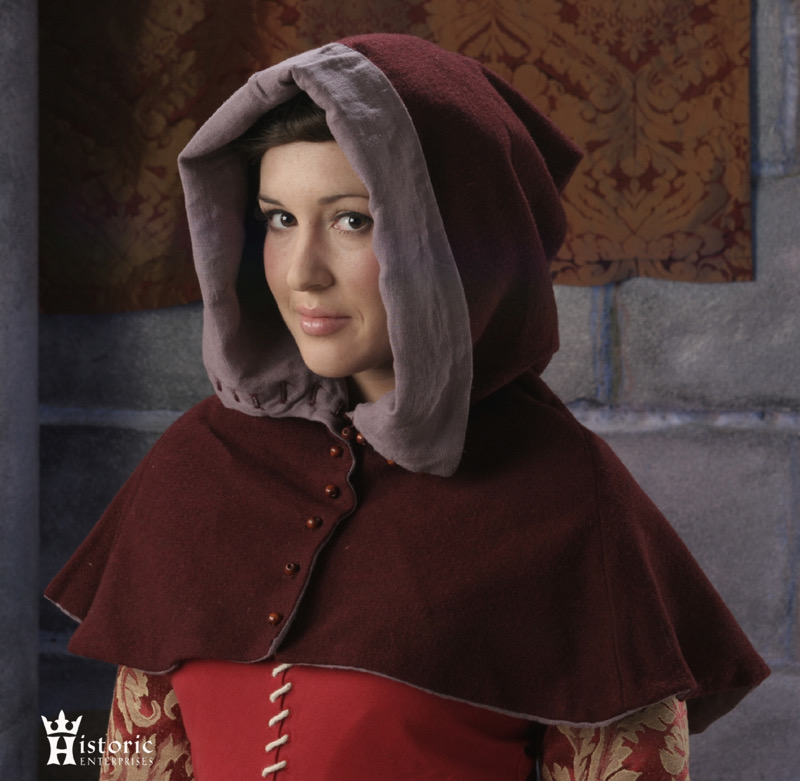Hood, Buttoned Style, 14th-15th Century, Wool