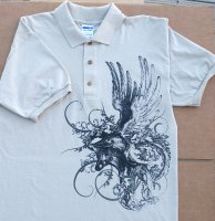 Polo Shirt, Winged jousting helmet (image for) Polo Shirt, Winged jousting helmet