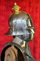 Sallet and Bevor, with Brass finial (image for) Sallet and Bevor, with Brass finial