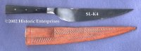 Knife, Scale Tang, Black Horn Grip (image for) Knife, Scale Tang, Black Horn Grip