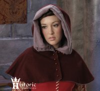 Hood, Buttoned Style, 14th-15th Century, Linen (image for) Hood, Buttoned Style, 14th-15th Century, Linen