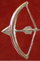 Badge, Secular, Longbow, 15th century (image for) Badge, Secular, Longbow, 15th century