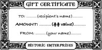 Gift Certificate (image for) Gift Certificate