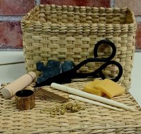 Sewing kit, deluxe (rectangular basket) (image for) Sewing kit, deluxe (rectangular basket)