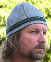 Hat, Viking, Trimmed, Linen (image for) Hat, Viking, Trimmed, Linen