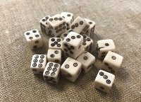 Bone dice (pk of 2) (image for) Bone dice (pk of 2)