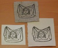 Woodblock Print, Veronica's Veil Vernicle (image for) Woodblock Print, Veronica's Veil Vernicle