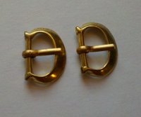 Buckle, Bronze, Small "D", 1/2", pkg of 2 (image for) Buckle, Bronze, Small "D", 1/2", pkg of 2