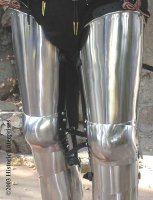 Cuisses with demi-greave, c1390, Spring Steel (image for) Cuisses with demi-greave, c1390, Spring Steel