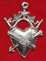 Charm, Pewter, Crowned heart (image for) Charm, Pewter, Crowned heart
