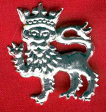 Pin, Pewter, Crowned lion (image for) Pin, Pewter, Crowned lion